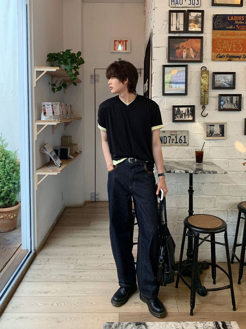 lemenne（ルメンヌ）の「LMN trim pocket stitch denim pants (2 colors)（Pants）」