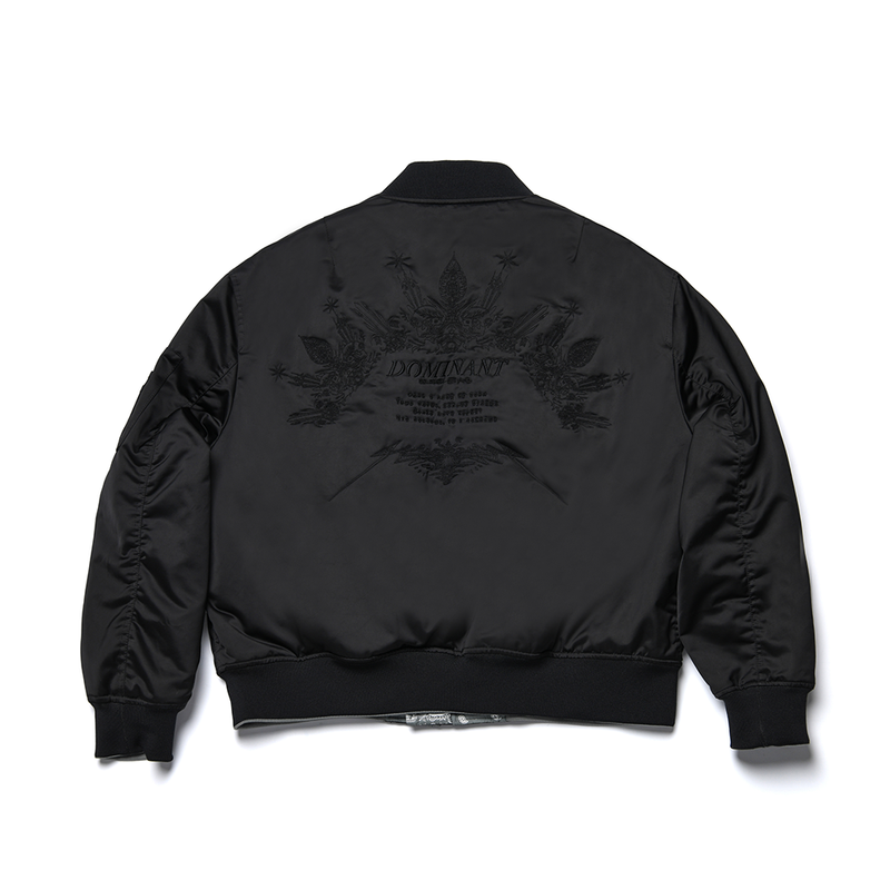 Dominant Paisley Reversible MA-1_BLACK