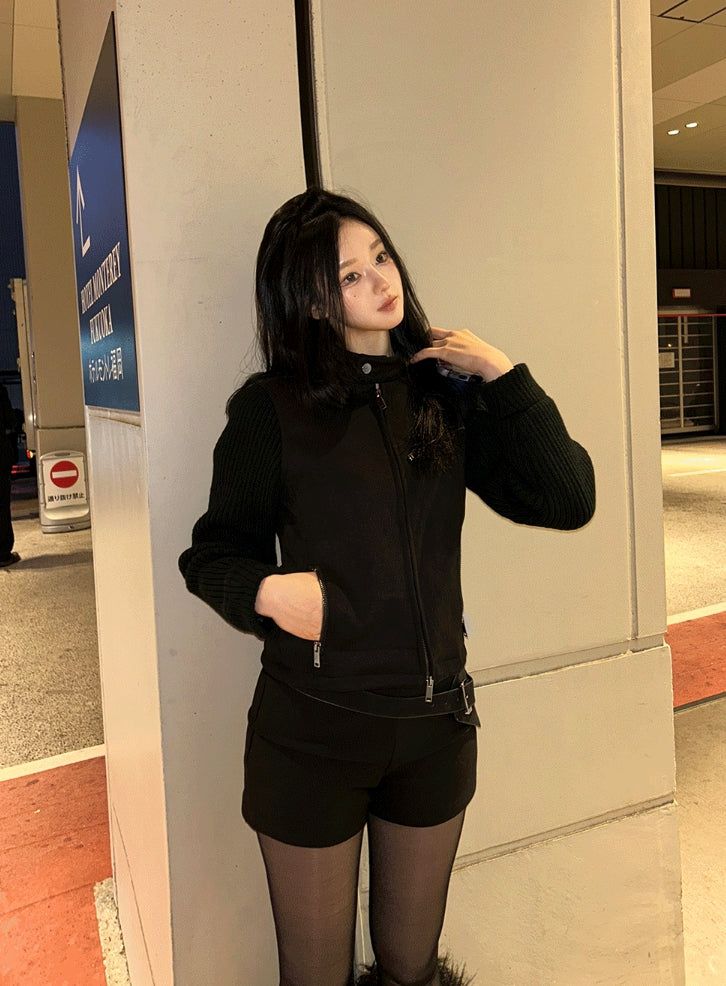 Dark Suede Bodyfit Jacket