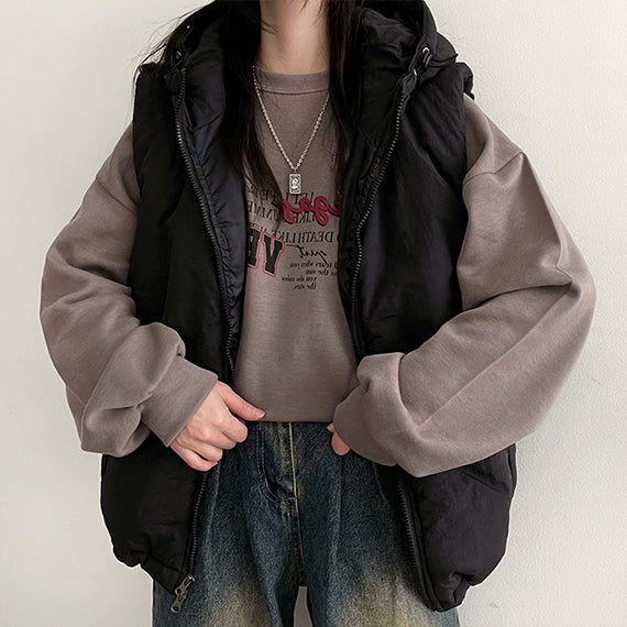 Retil hooded padded vest
