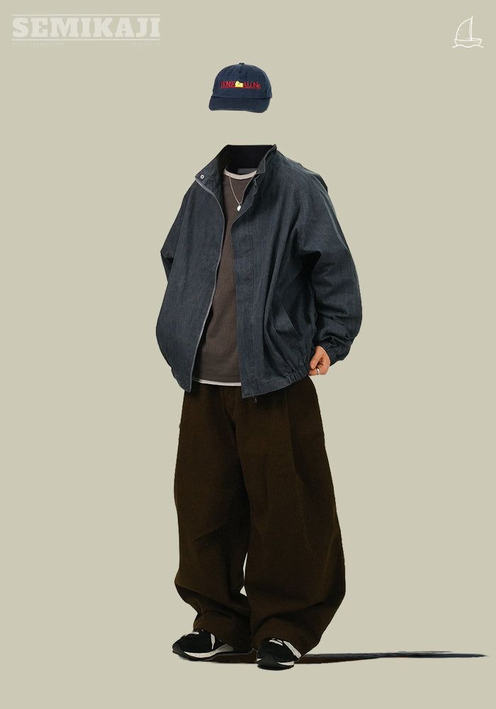 TH Washed CN Crop High-neck Jacket