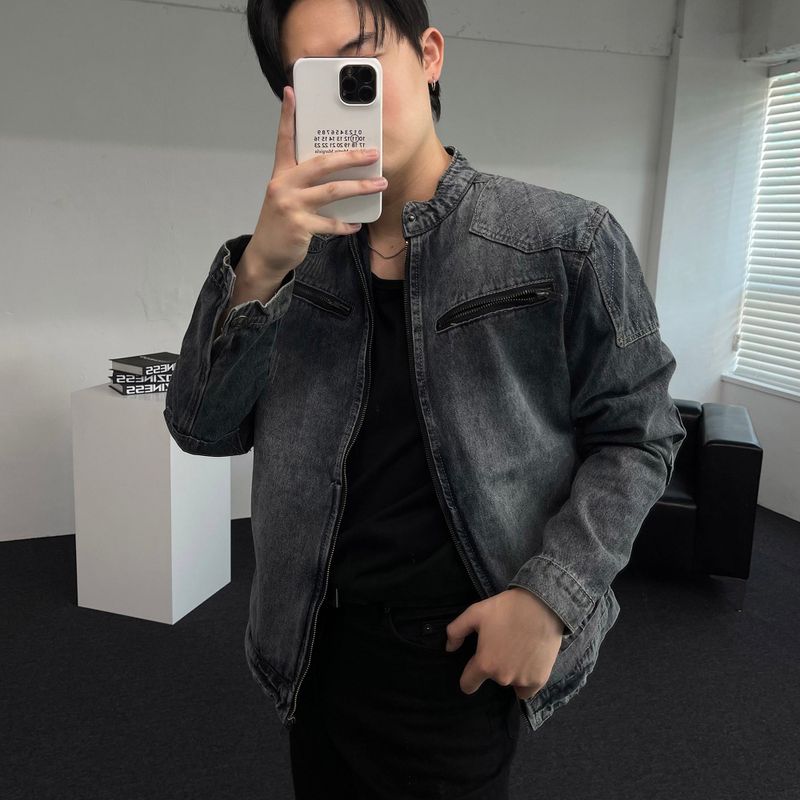DV patch incision washing jean jacket