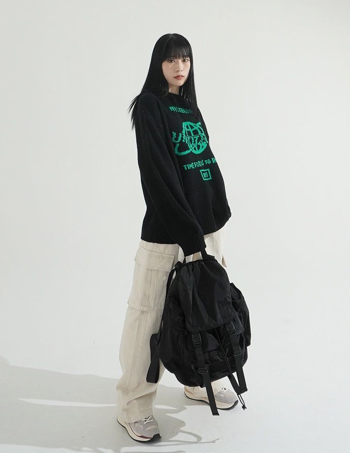 Multi Pocket String Backpack