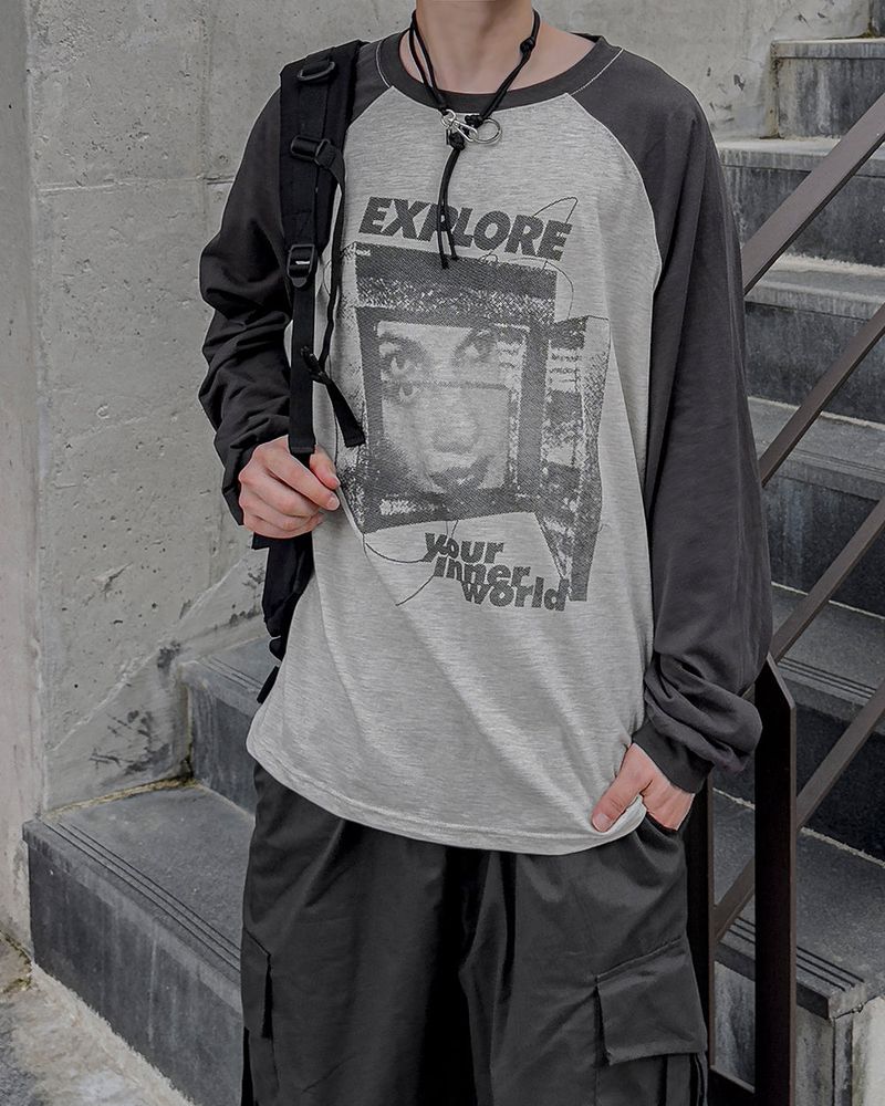 EX Raglan Long Sleeve T-shirt
