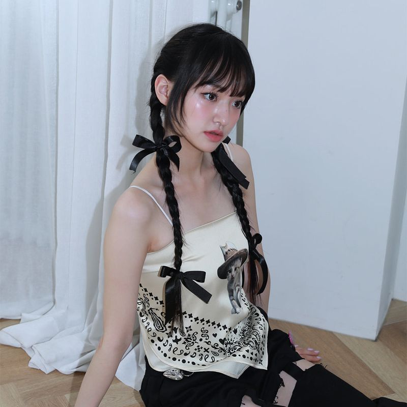 0 2 cowboy cat scarf top