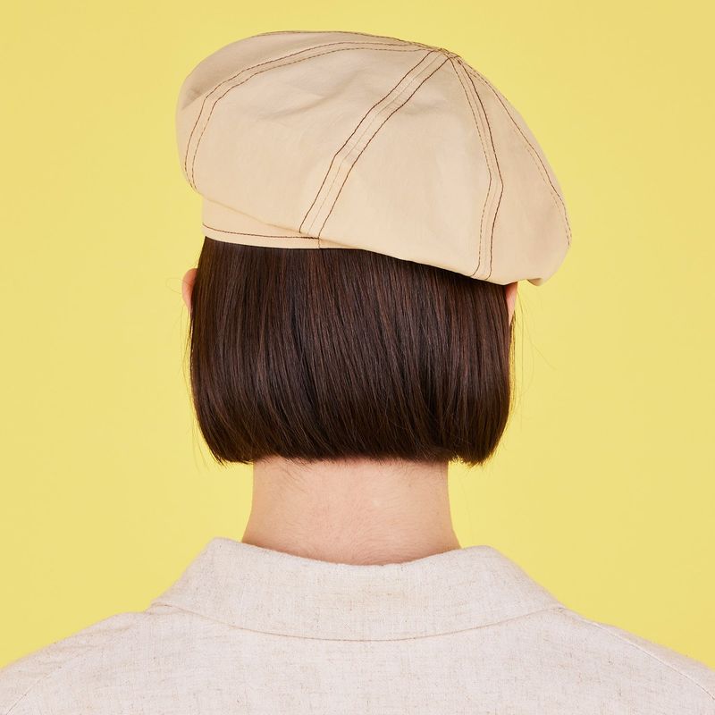 Scribble Point Beret Yellow