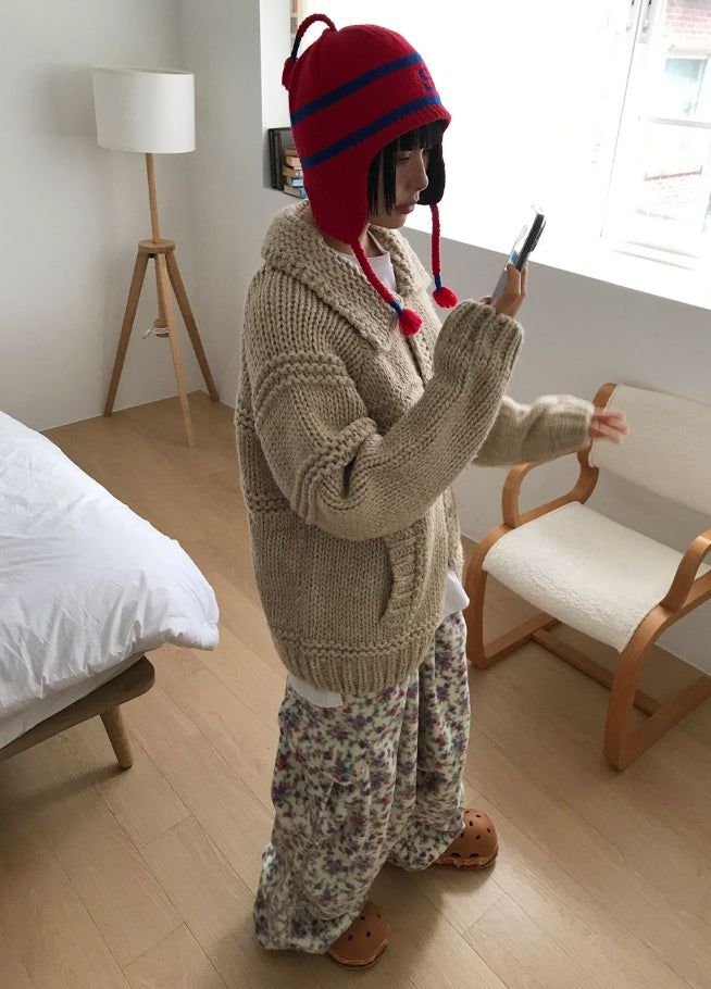 FLORAL FLEECE CARGO PANTS
