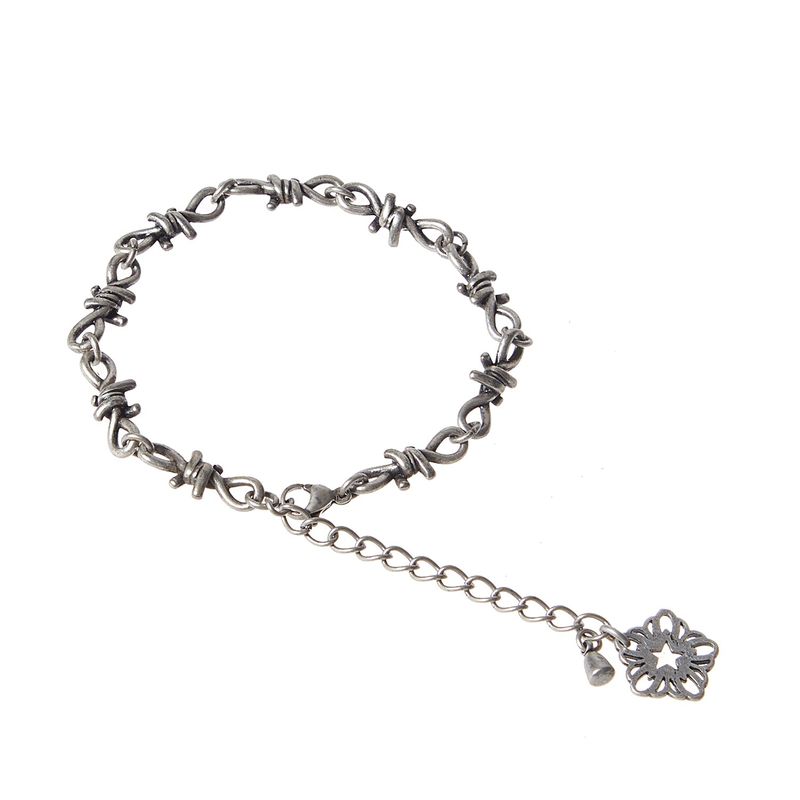 Barbed Wire Bracelet_Antique Silver