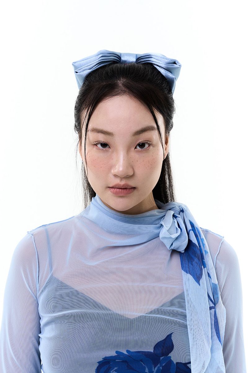 YONOSE（ヨノセ）の「SATIN RIBBON / BLUE（Hair Accessories）」