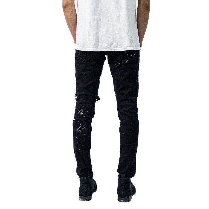 M1 Tri Batik Splatter of Skies Black - Celana Jeans