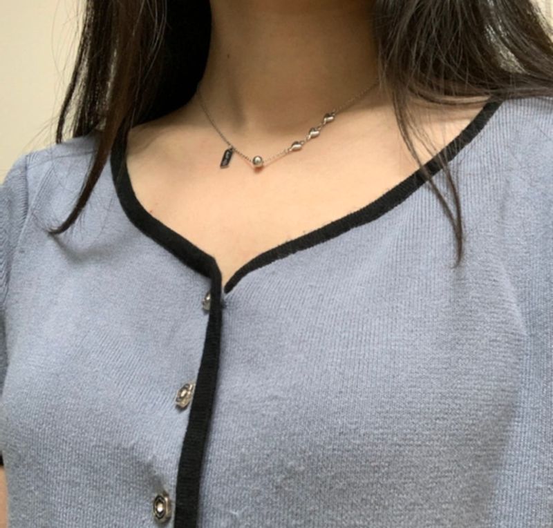 shii Ball Simple Heart Two Way Handmade Necklace