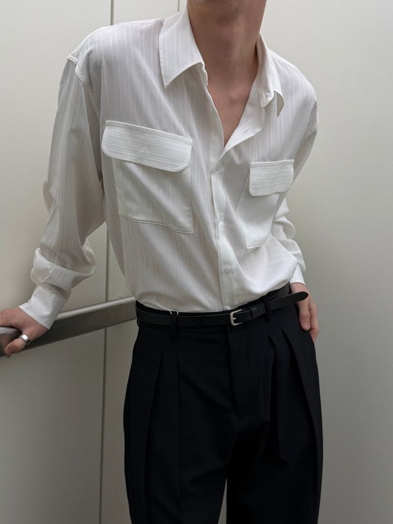 Summer stripe two pocket shirts(3color)