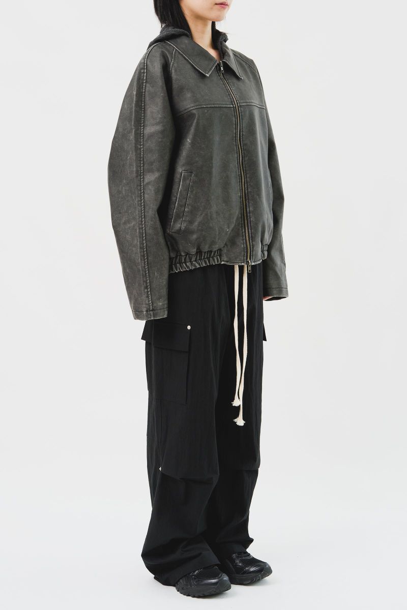 Dex Washed Leather Jumper (2color)