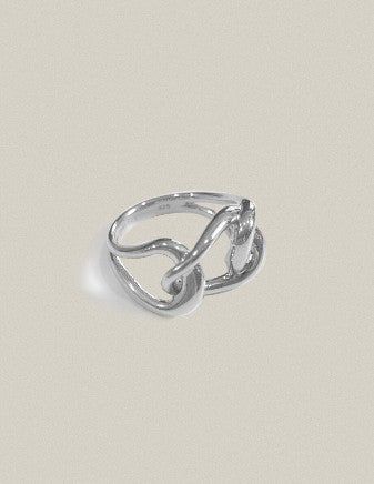 Seashells Chain Ring Silver