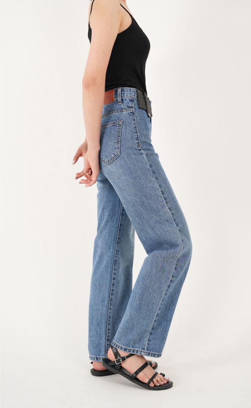 MEDIUM BLUE STRAIGHT DENIM PANTS [16626]