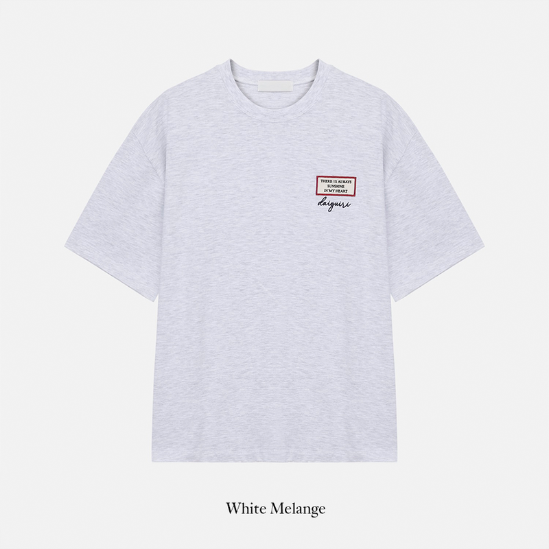 Quire patch embroidery short sleeve t-shirt
