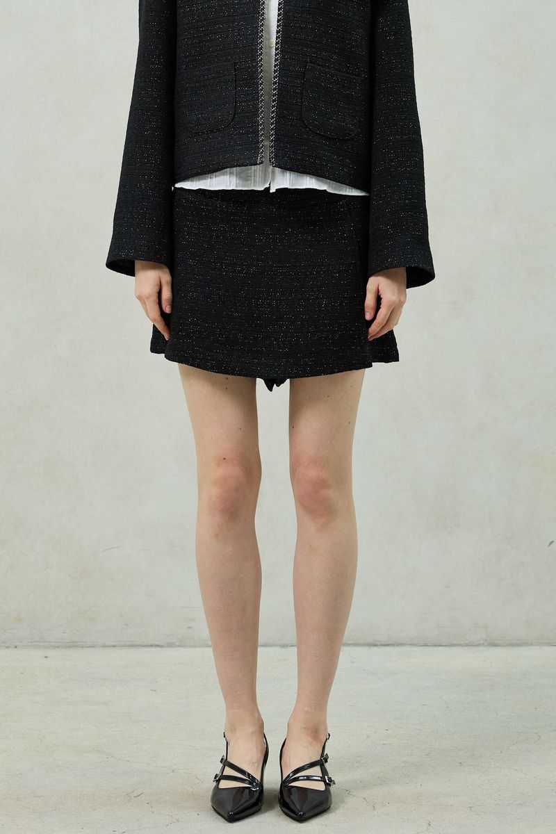 ARIKIM（アリキム）の「AGLOW TWEED SKIRT PANTS / BLACK（Skirts）」