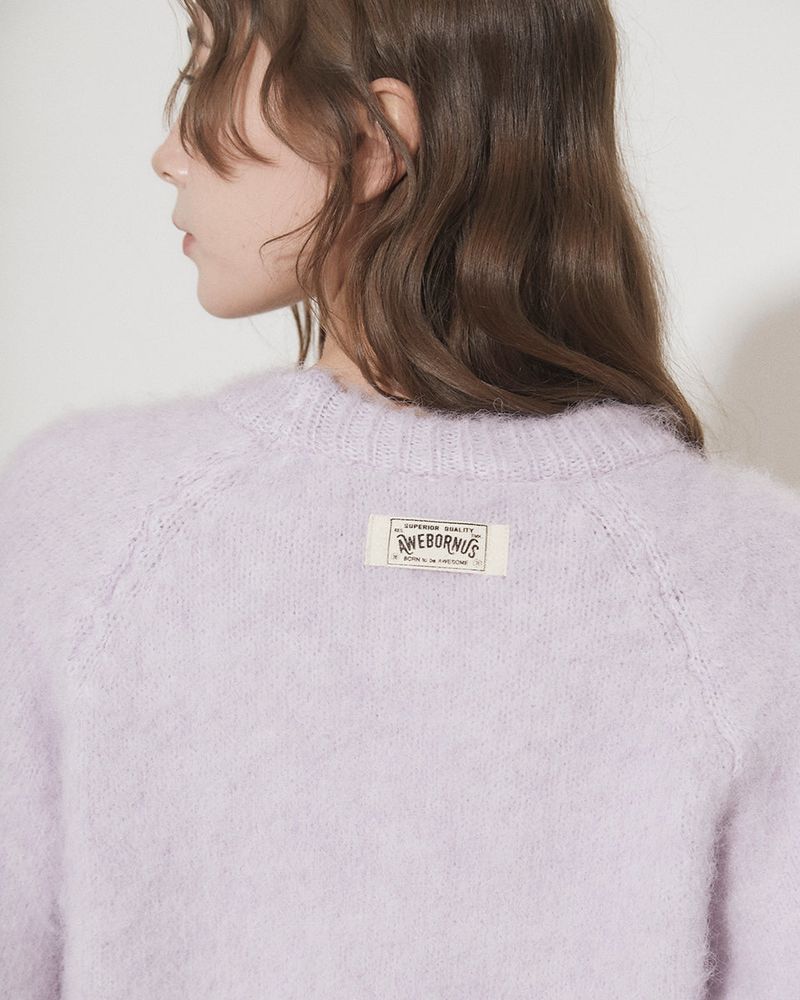 WOOL BRUSHED SWEATER [VIOLET]