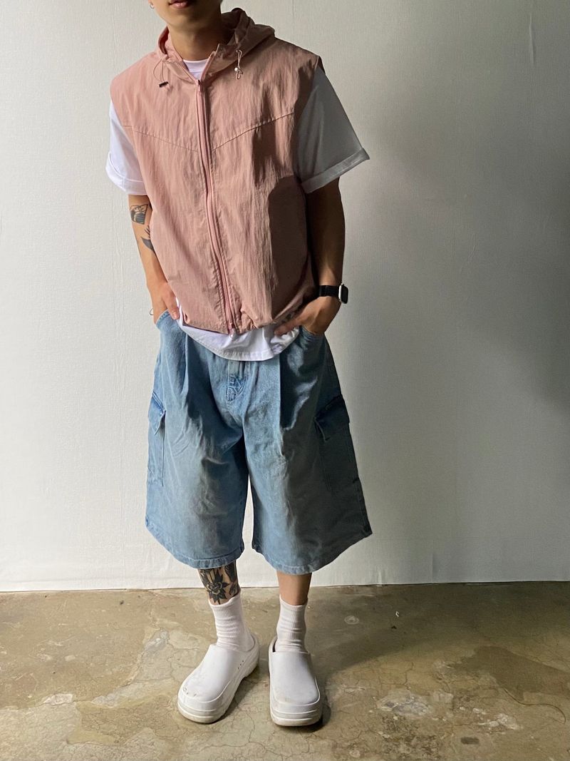 Cap Hooded Nylon Vest 4C