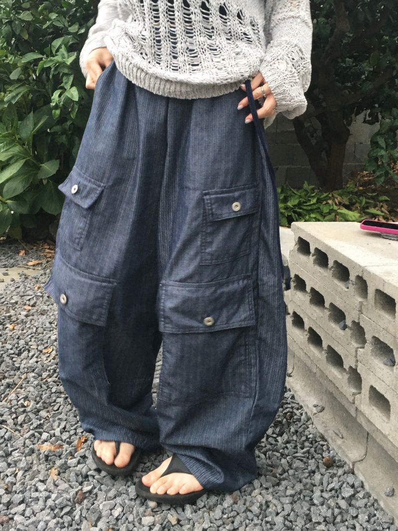 マルチポケットノンフェイドシャーリングカーゴパンツ (2c)