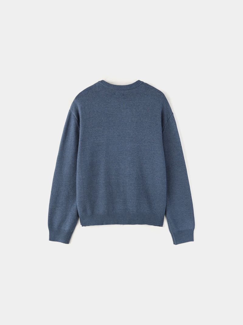 Ring crop knitwear round cardigan
