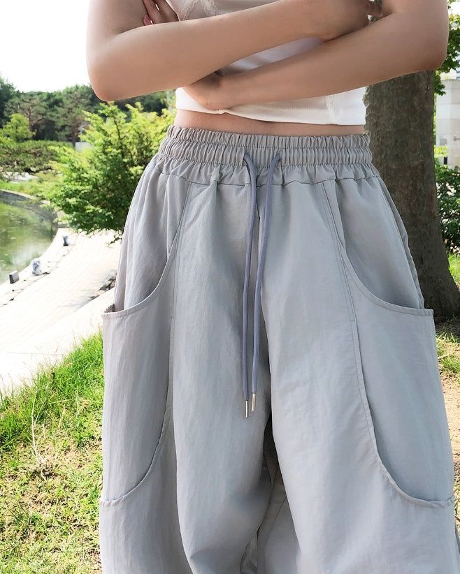Pie Double Pocket Nylon Pants