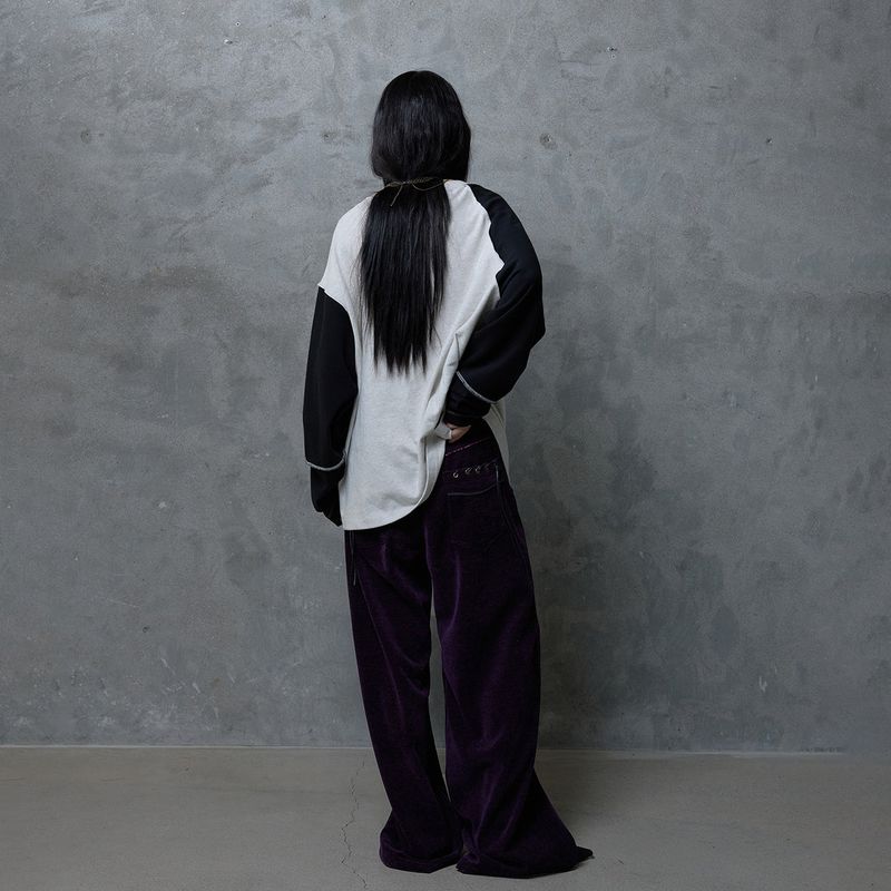 ZIP TEETH PANTS: PURPLE