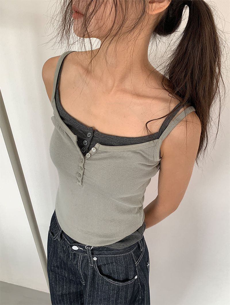 BUTTON FIT SLEEVELESS (6C)