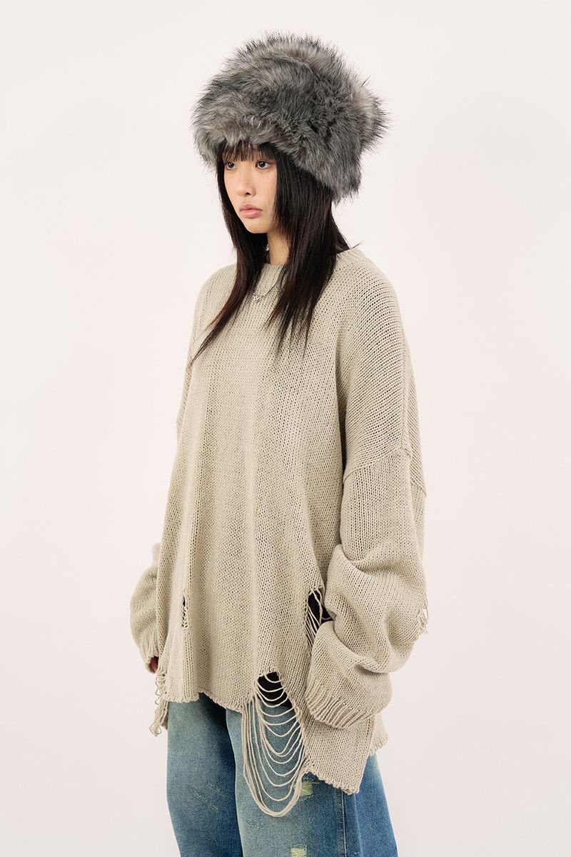 Raucohouse（ラウコハウス）の「Under damaged wool grunge over knit（Tops）」
