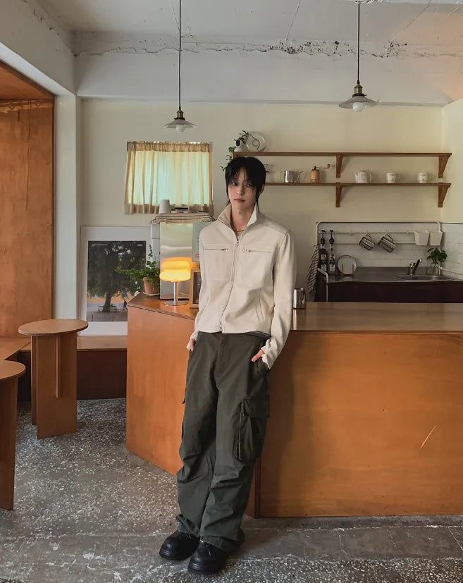 Paul Wide Cargo Cotton Pants
