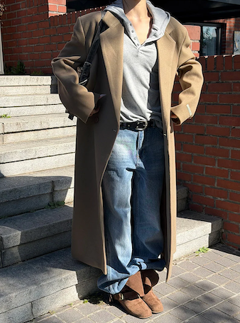 [Unisex] Max double long coat(2color)