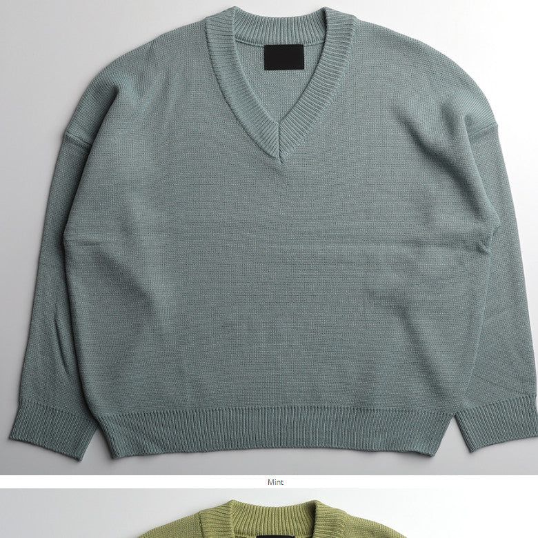 MJ Overfit Masion V Neck Knit (6color)