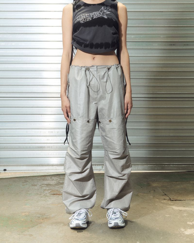 CHERRYQUIRI(チェリーキュリー)の「glossy snap jogger pt - grey(Pants)」