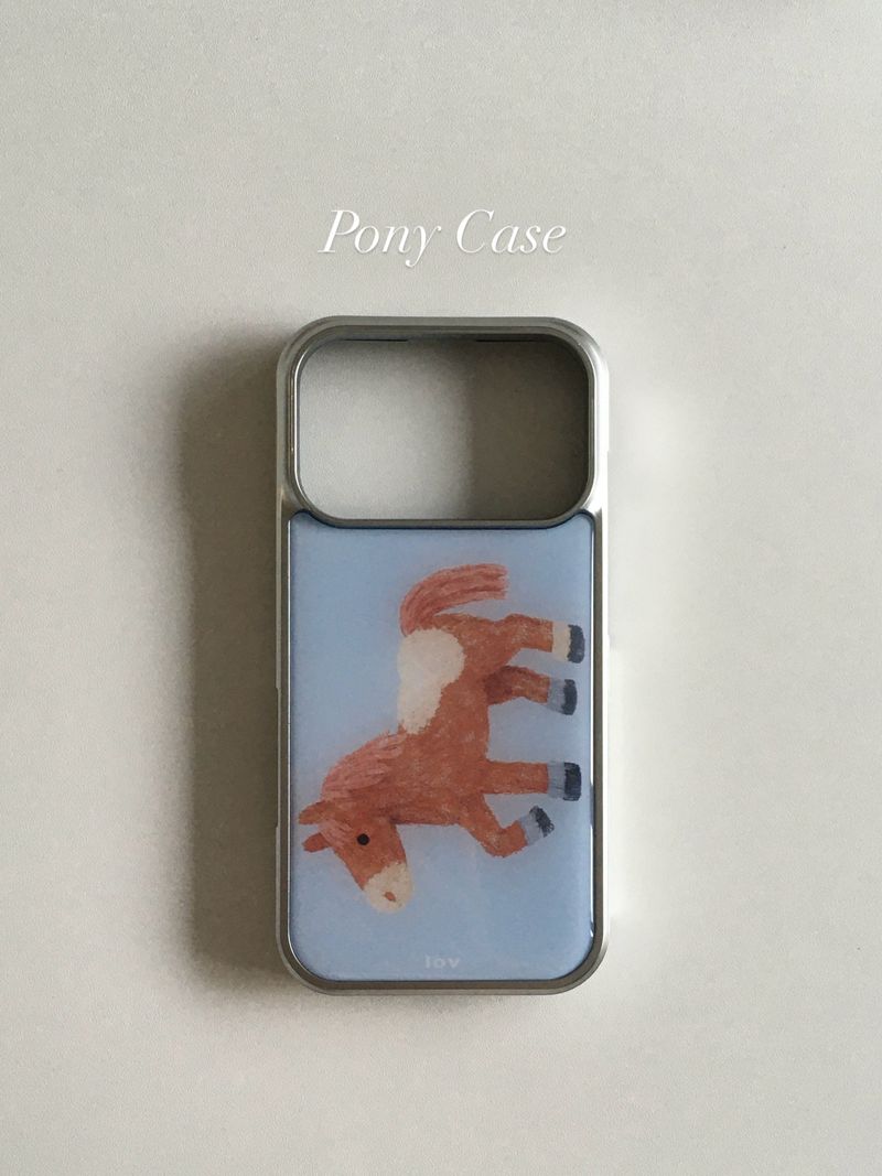 lovinhere(ラビンヒア)の「Pony Epoxy Silver Case(Smartphone Accessories)」