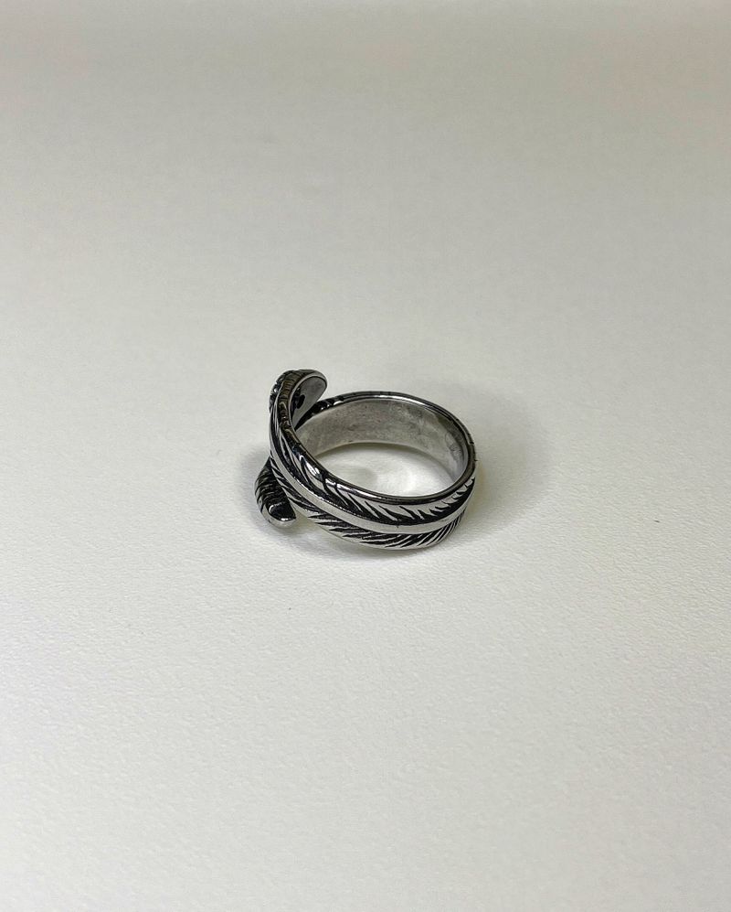 crystal feather ring