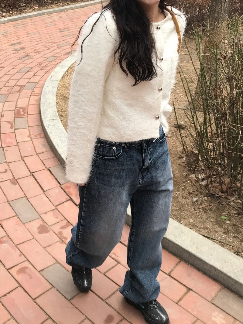 Furry round jacket