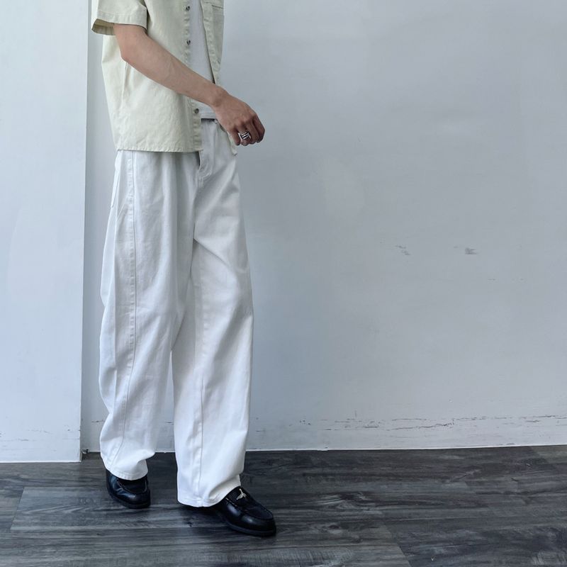 Ivory White Wide Trousers