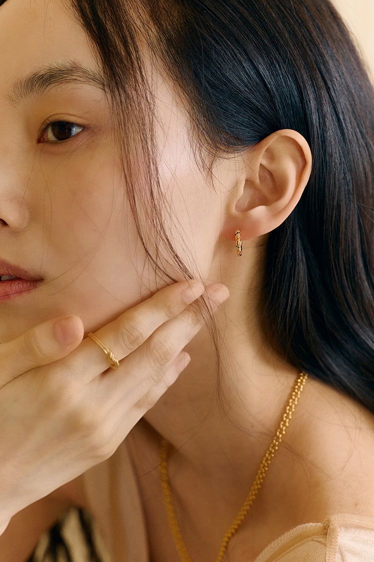 Soft Confetti Hoop Earrings