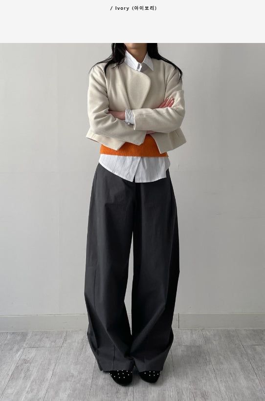 Barrier Balloon No Collar Short Jacket