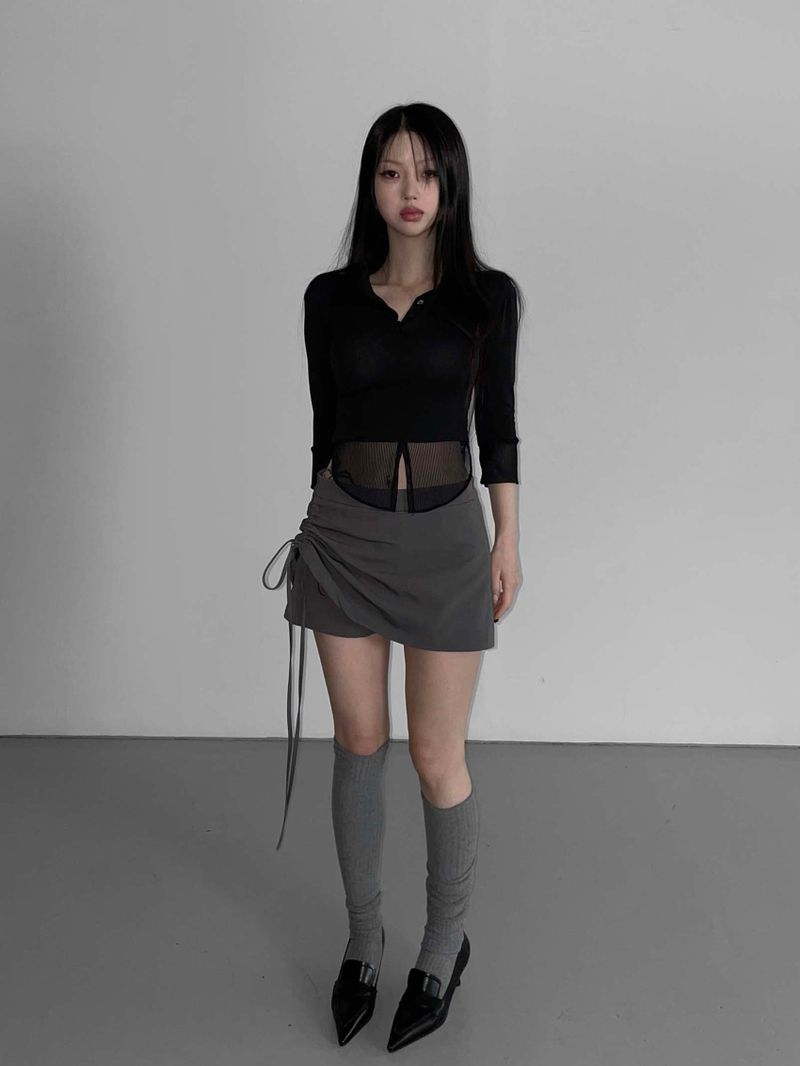 shirring formal skirts(2 color)