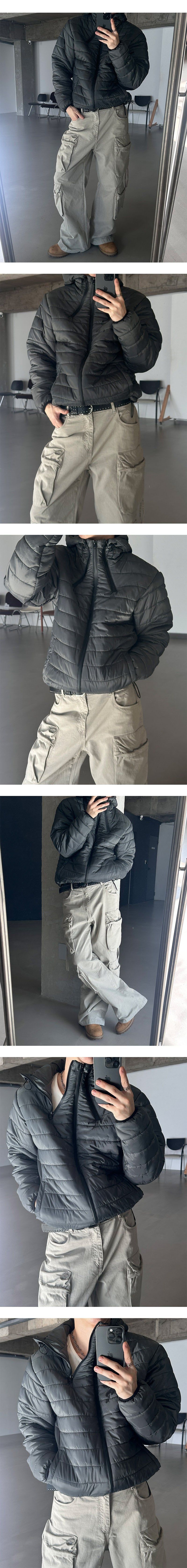 [Unisex] Triple zipper hood padding(4color)