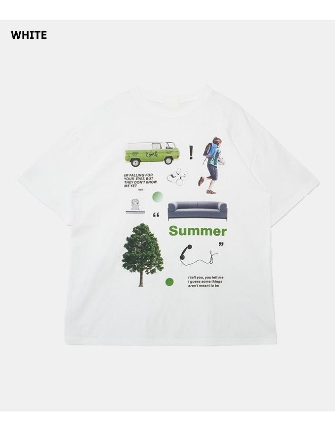 Green Summer Overfit T-Shirt