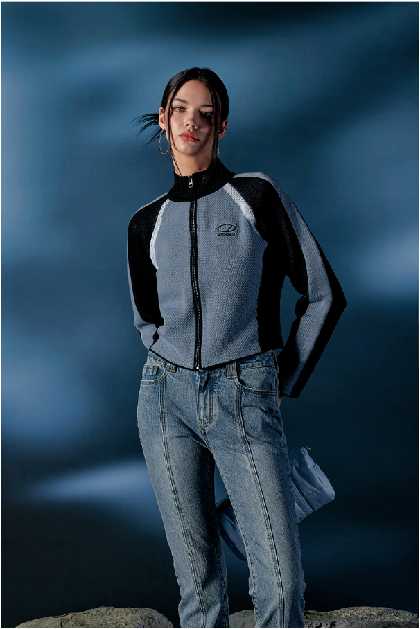 ODDSTUDIO(オッドスタジオ)の「Biker Knit Zip-Up Jacket(Jackets/Outerwear)」