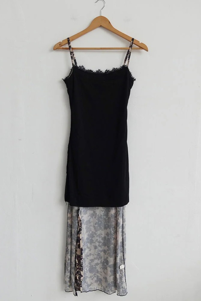 SIREN LACE GOWN SLIT DRESS
