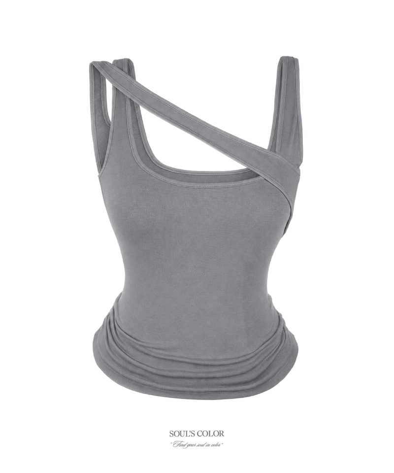 STRAP SLEEVELESS TOP (3COLOR)