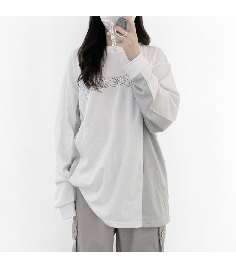 INTHECLOSET(インザクローゼット)の「(Unisex) Lacing Color Loose Long Sleeve T (2 colors)(Tops)」