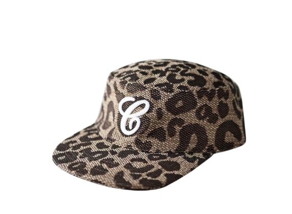 Multi Pattern Leather Strap Pillbox Ball Cap