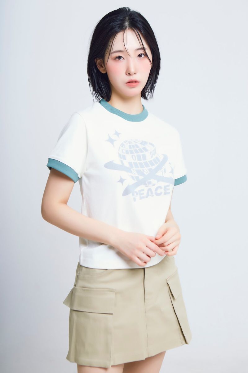 universe print ½T-shirts_ivory/green