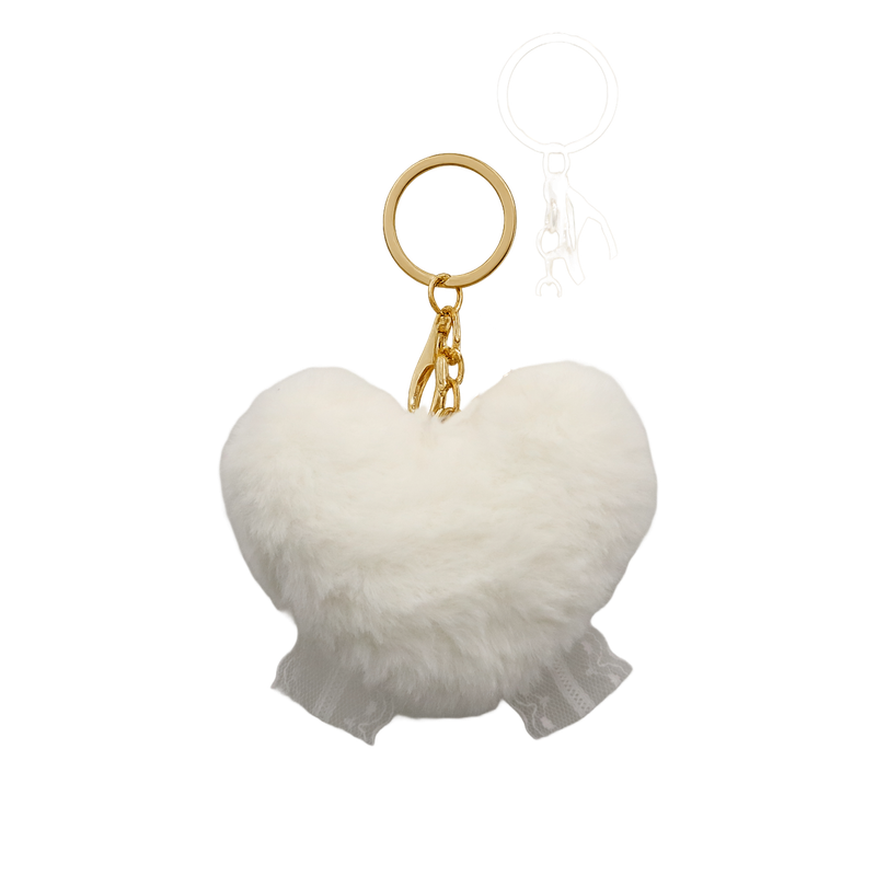 SWEET RIBBON HEART KEYRING