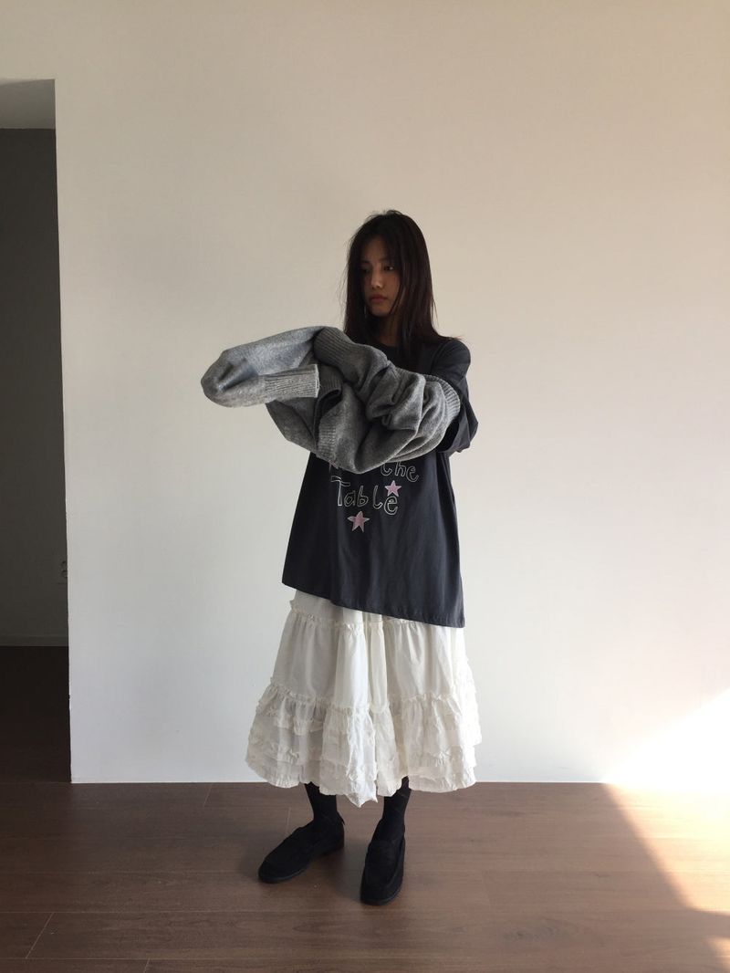Yacht Frill Tiered Skirt (1color)